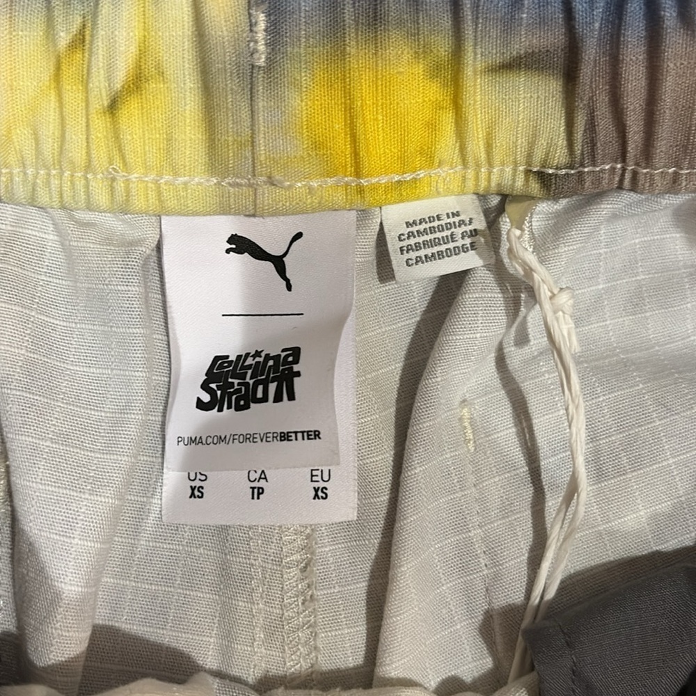 NWT PUMA x Collina Strada Floral Cotton Ripstop Cargo Shorts - Picture 8 of 13